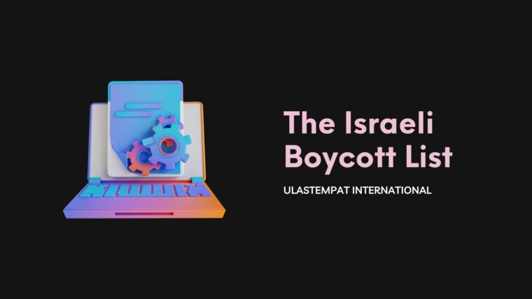 Cover The Israeli Boycott list