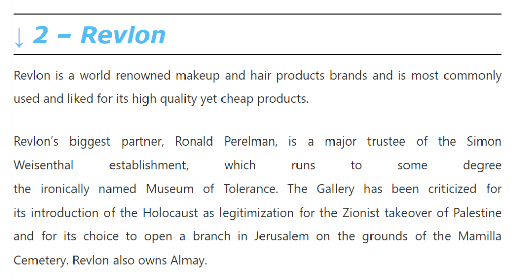 Boycott Revlon