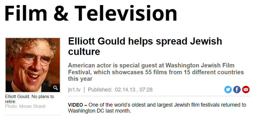 Elliott Gould Helps Spread Jewish Culture