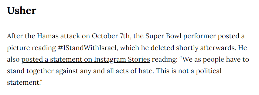 After The Hamas Attack On October 7th, The Super Bowl Performer Posted A Picture Reading #istandwithisrael, Which He Deleted Shortly Afterwards