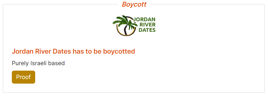 Boycott Jordan River Dates
