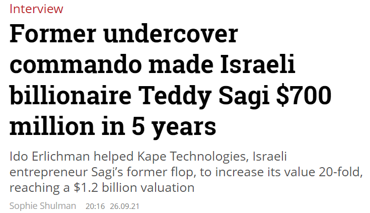 Former Undercover Commando Made Israeli Billionaire Teddy Sagi $700 Million In 5 Years