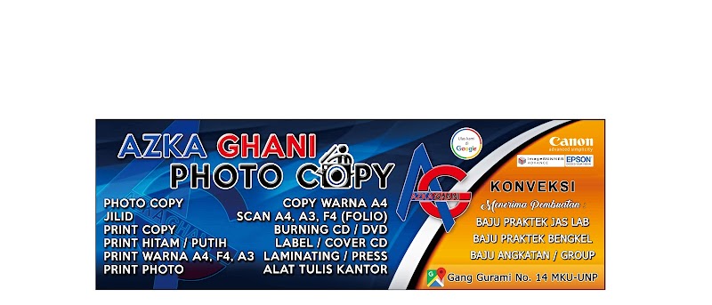 Azka GHANI Photocopy (AG PhotoCopy) di Padang