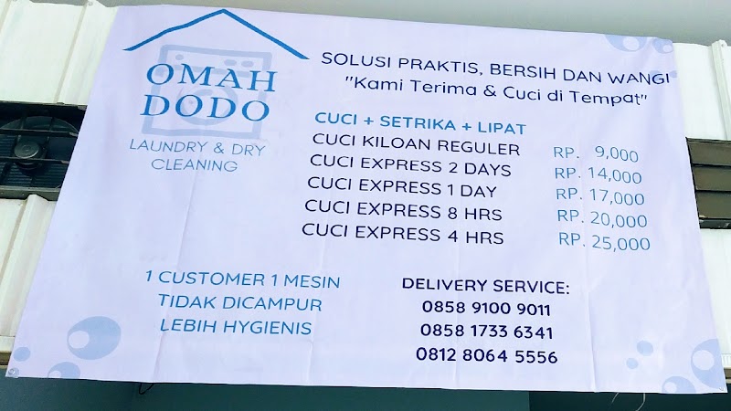 OMAH DODO Laundry yang ada di Gambir, Jakarta Pusat