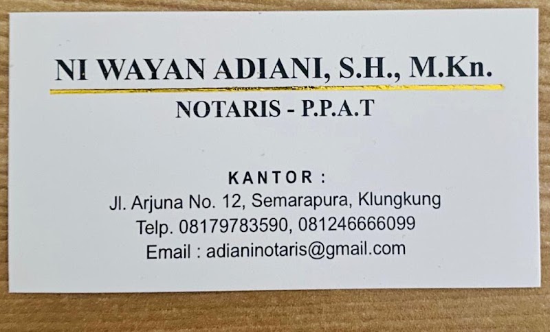 Kantor Notaris & PPAT di Bangli