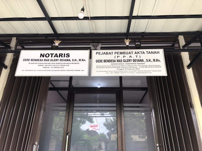 Kantor Notaris & PPAT di Tabanan