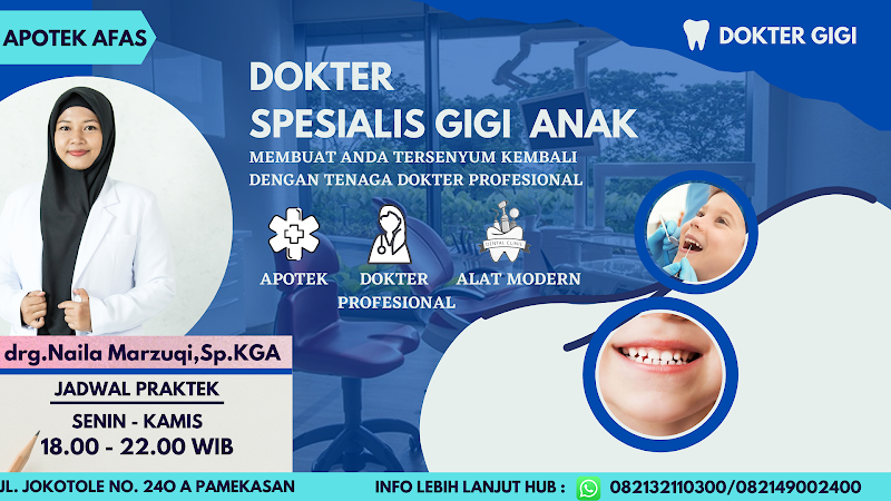 Dokter Spesialis Gigi Anak (drg. Naila Marzuqi, Sp.KGA) in Kab. Pamekasan