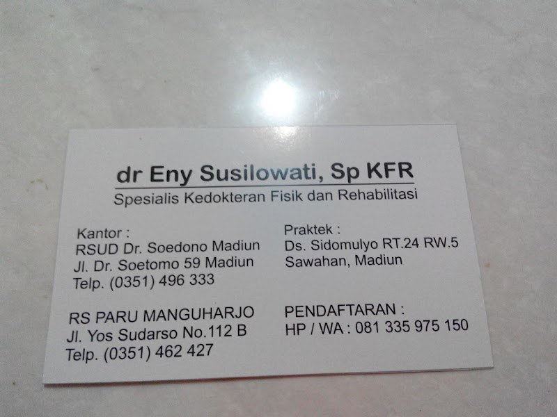 dr. Eny Susilowati, Sp. KFR in Kota Madiun